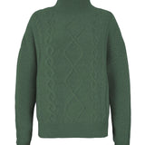 Green cashmere unisex sweater - packshot | Björn | Linnea Lund