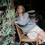 Deep V neck cashmere pullover grey | Cadaques - look | Linnea Lund