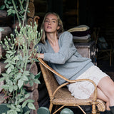 Deep V neck cashmere pullover grey | Cadaques - look | Linnea Lund