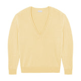 Deep V neck cashmere sweater honey women | Cadaquès | Linnea Lund