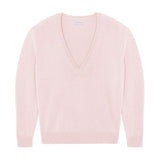 Deep V neck cashmere sweater light pink women | Cadaquès | Linnea Lund
