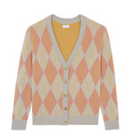 Beige jacquard cashmere cardigan women - Packshot | Ebbe | Linnea Lund 