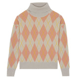 Beige jacquard cashmere sweater women - Packshot | Alva | Linnea Lund 