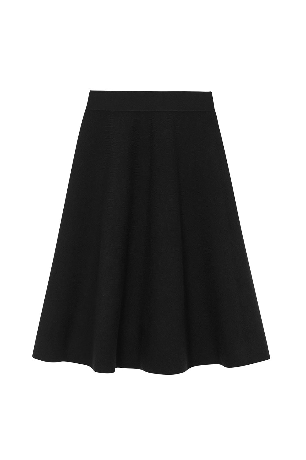 Timeless cashmere midi skirt black | Sylvie | Linnea Lund