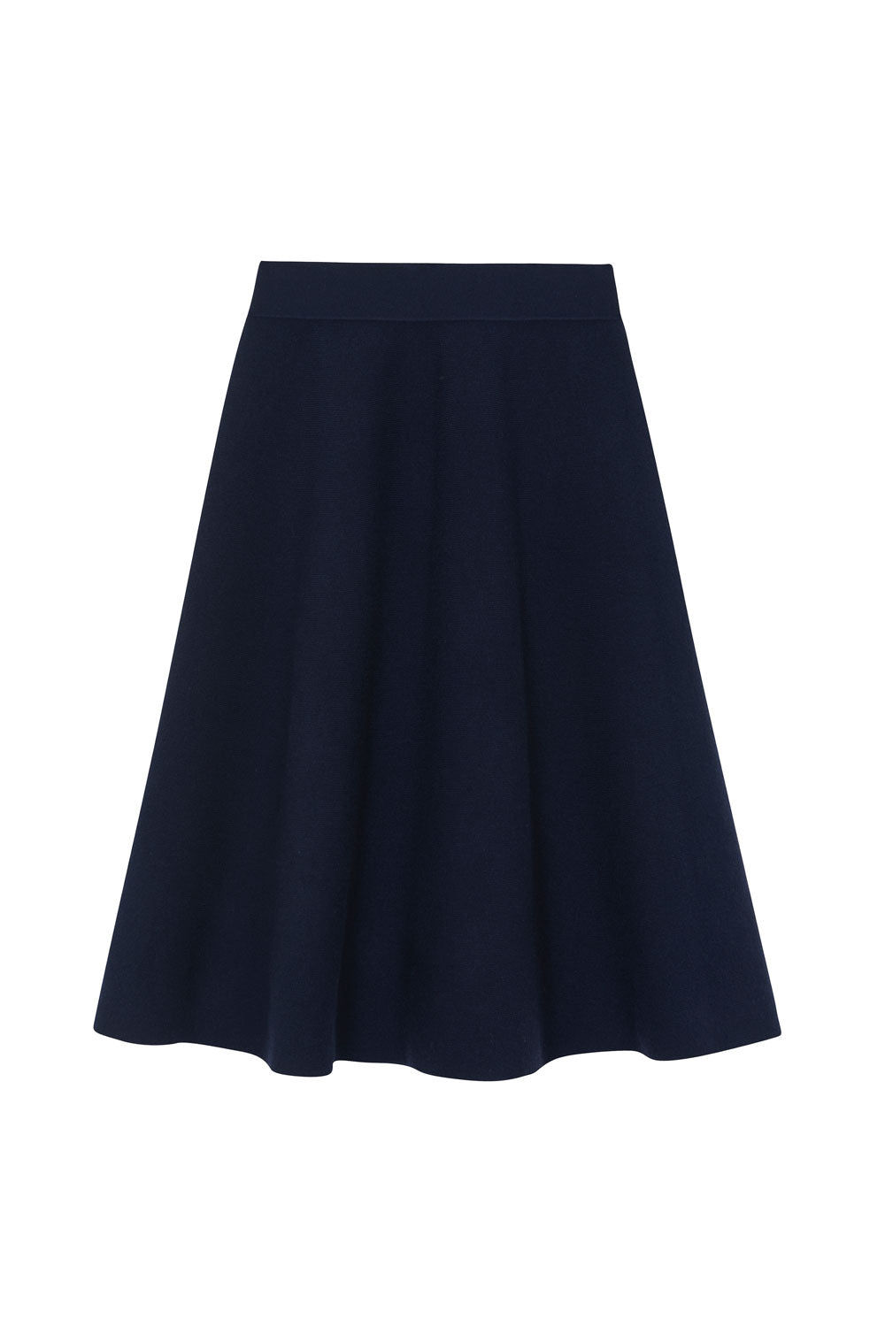 Timeless cashmere midi skirt dark blue | Sylvie | Linnea Lund