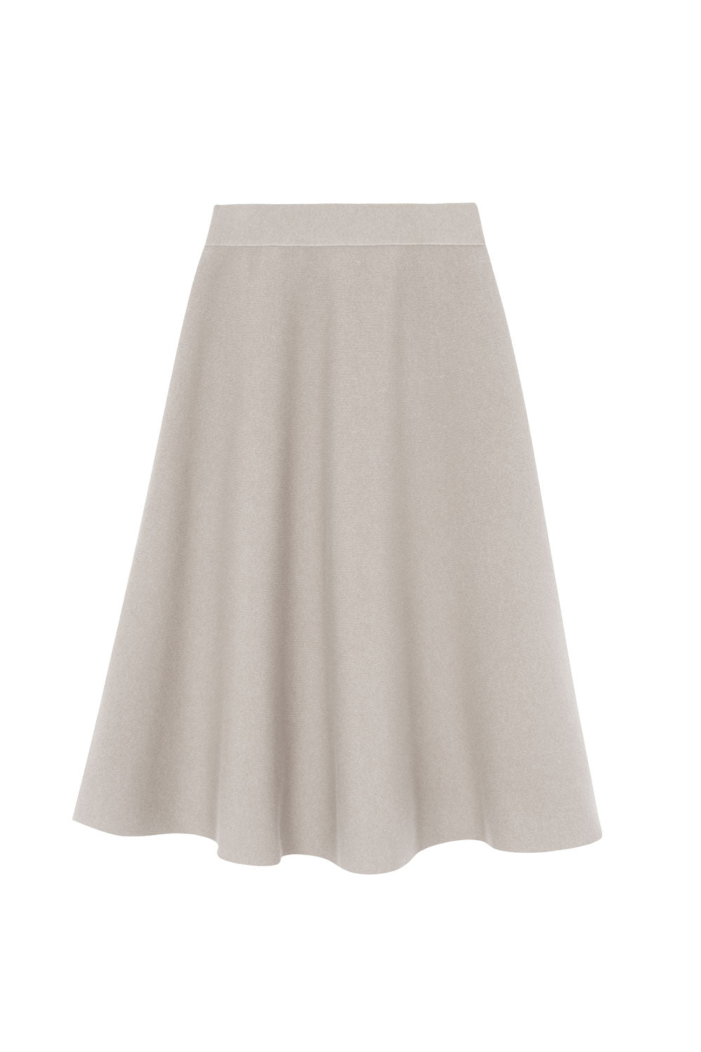 Timeless cashmere midi skirt beige | Sylvie | Linnea Lund