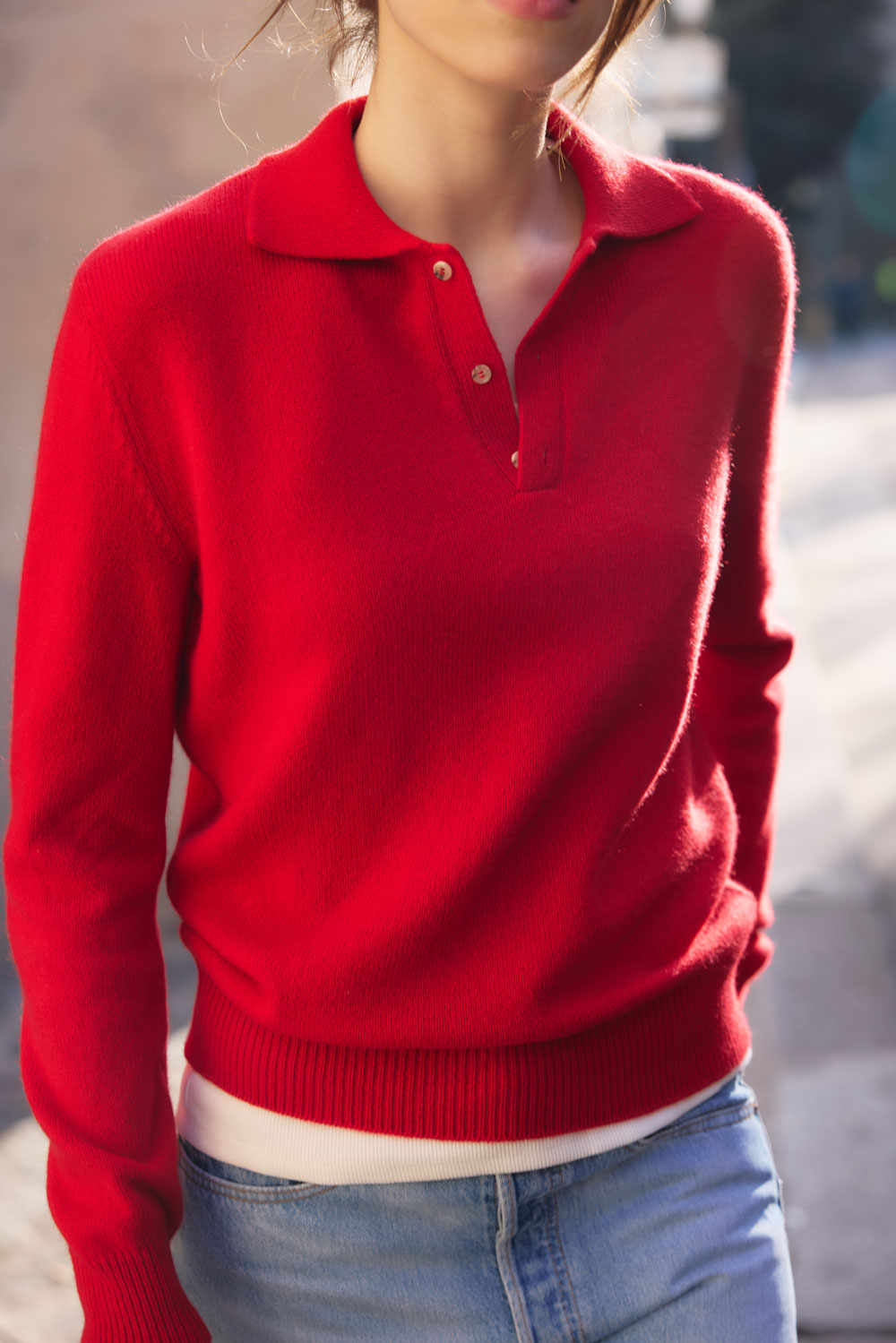 Cashmere polo women flash red | Ralph | Linnea Lund