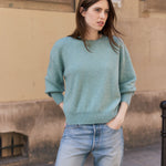 Aqua blue cashmere sweater women | Sarah | Linnea Lund 