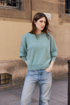 Aqua blue cashmere sweater women | Sarah | Linnea Lund 