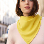 Yellow triangle cashmere scarf | Liv | Linnea Lund