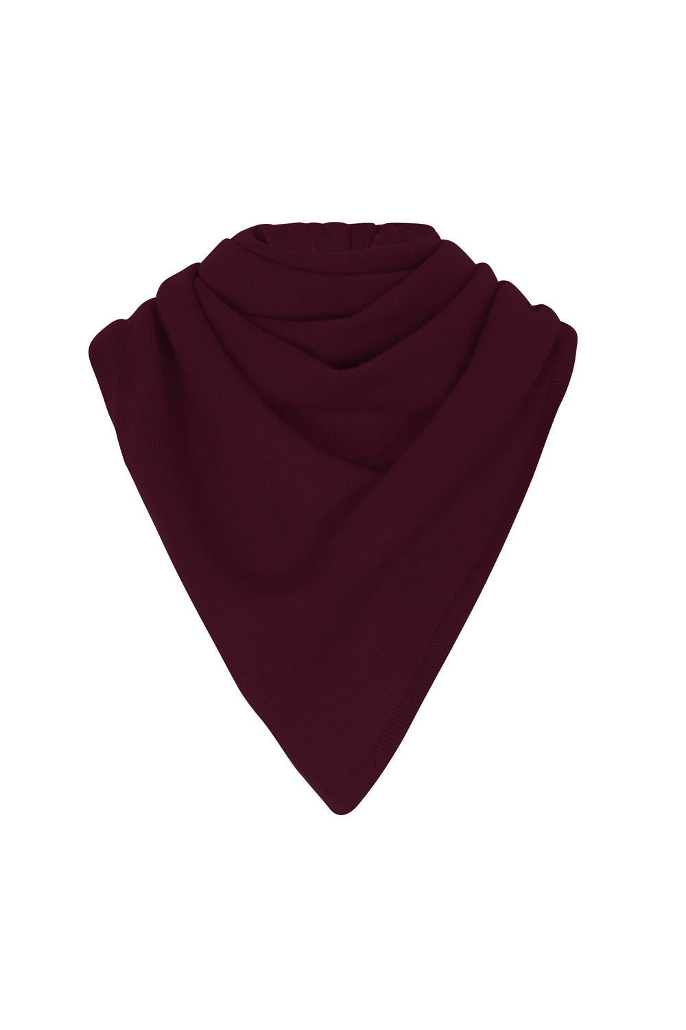 Large Burgundy Premium Cashmere Triangle Scarf | Liv | Linnea Lund