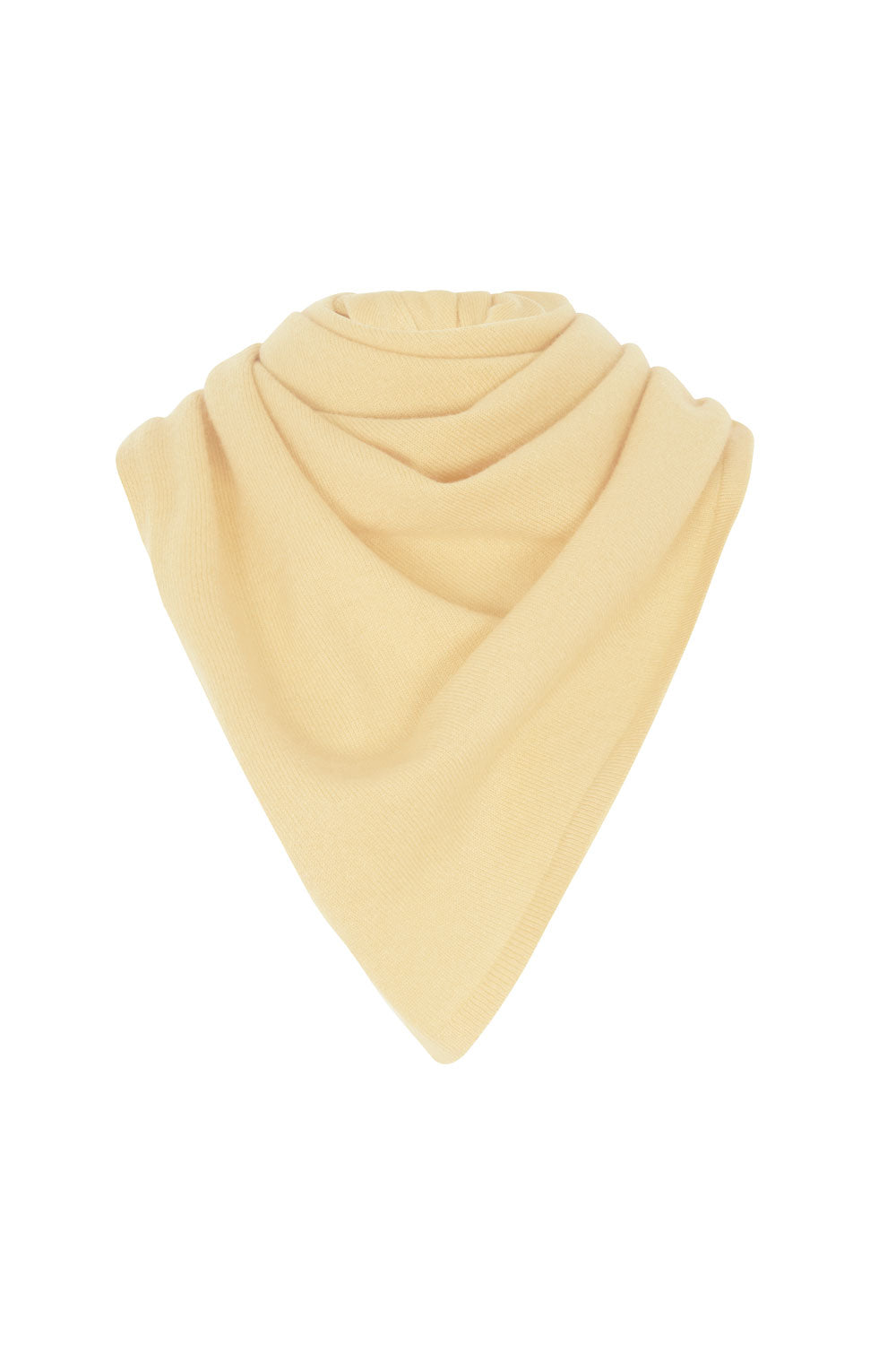 Large Yellow Premium Cashmere Triangle Scarf | Liv | Linnea Lund