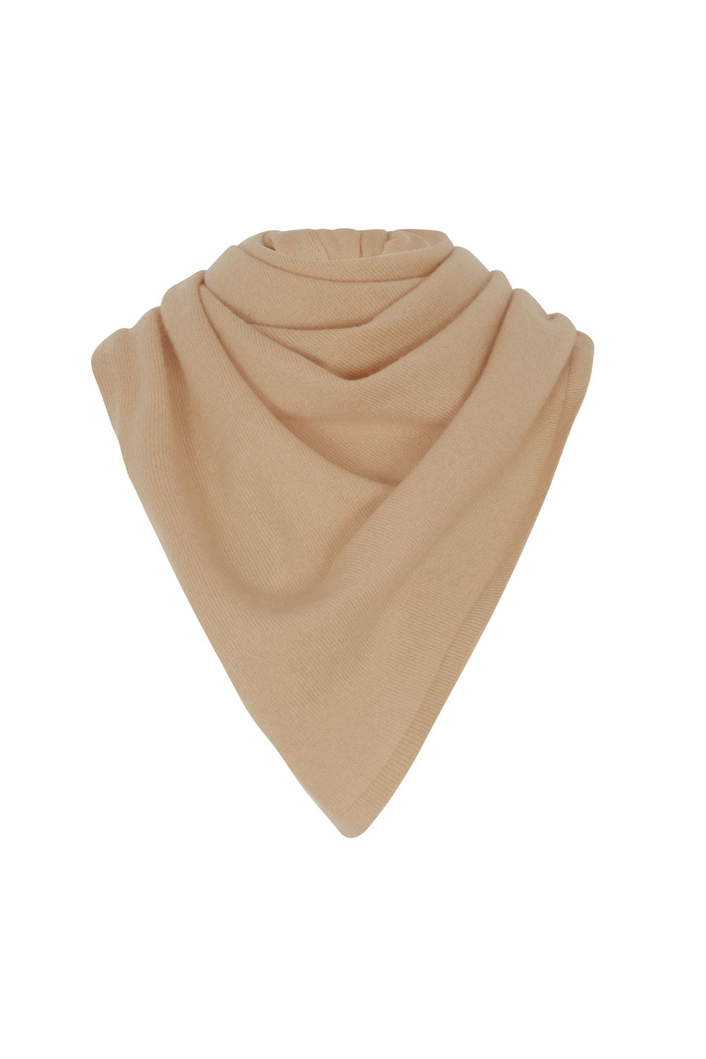 Large Camel Premium Cashmere Triangle Scarf | Liv | Linnea Lund