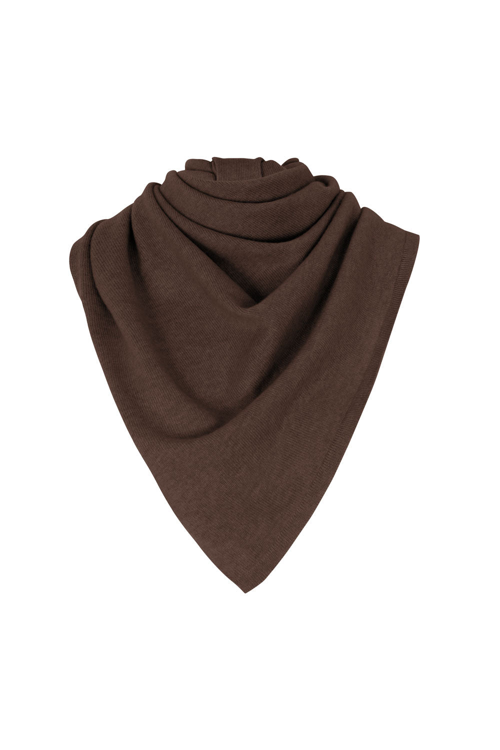 Brown triangle cashmere scarf - packshot | Liv | Linnea Lund