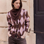 Brown triangle cashmere scarf | Liv | Linnea Lund