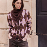 Brown triangle cashmere scarf | Liv | Linnea Lund