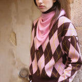 Pink triangle cashmere scarf - 
 | Liv | Linnea Lund