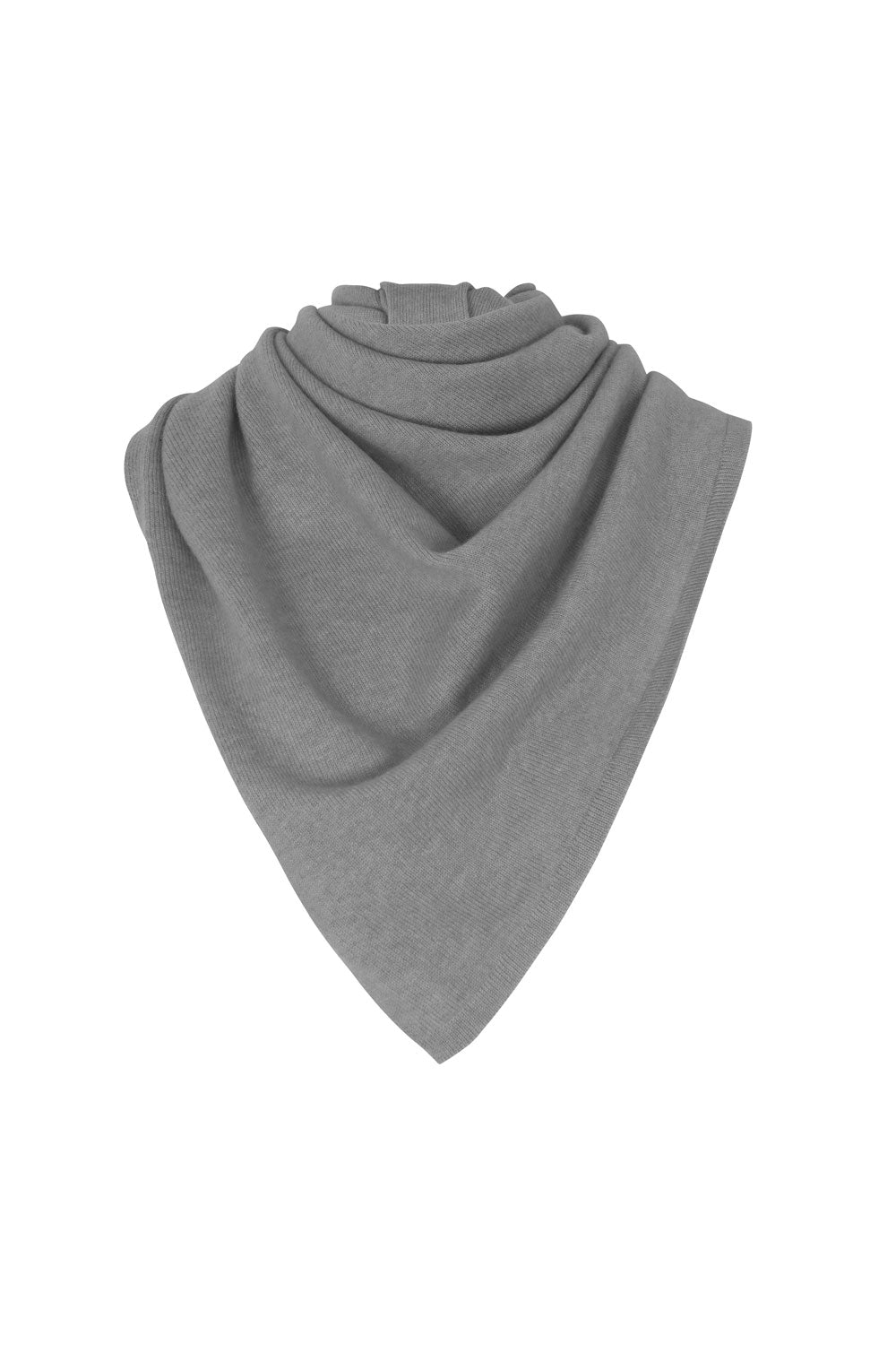 Large Grey Premium Cashmere Triangle Scarf | Liv | Linnea Lund