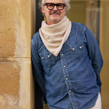 Beige triangle cashmere scarf - men | Liv | Linnea Lund