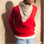 Beige triangle cashmere scarf - look | Liv | Linnea Lund