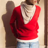 Beige triangle cashmere scarf - look | Liv | Linnea Lund