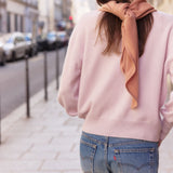 Rose gold triangle cashmere scarf - back | Liv | Linnea Lund