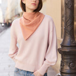 Rose gold triangle cashmere scarf - look | Liv | Linnea Lund