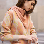 Rose gold triangle cashmere scarf | Liv | Linnea Lund