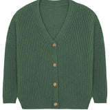 Green cashmere cardigan - packshot | Charlot | Linnea Lund