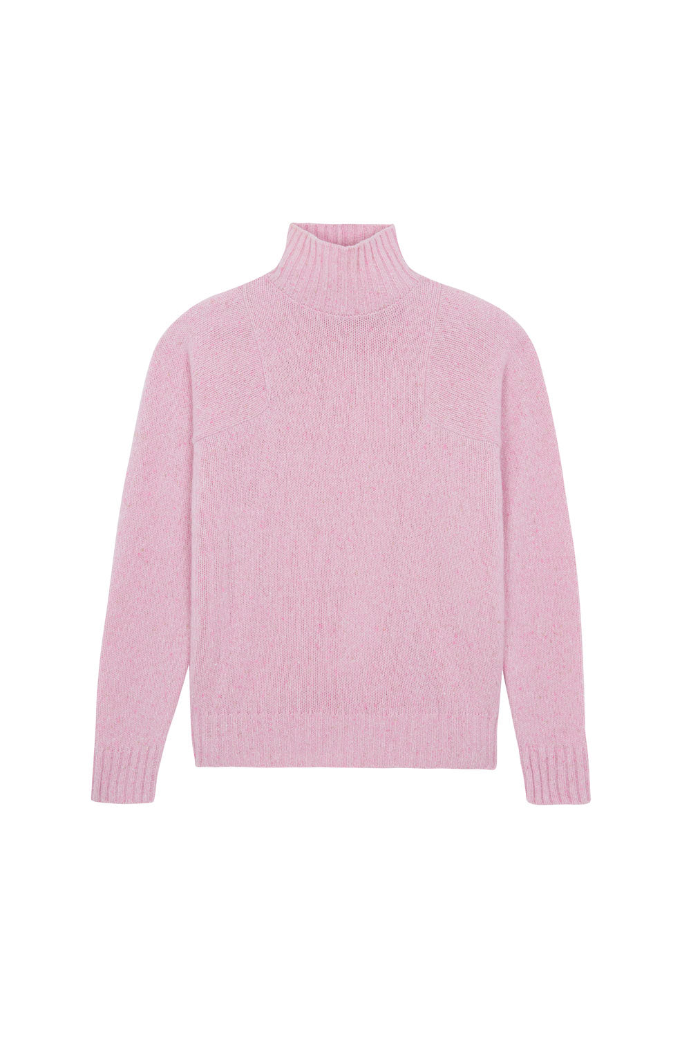 Textured pink turtleneck cashmere sweater | Charlotte | Linnea Lund