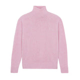 Textured pink turtleneck cashmere sweater | Charlotte | Linnea Lund