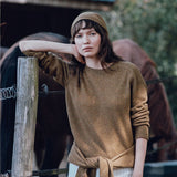 Ocher green cashmere sweater for women | Chloé | Linnea Lund
