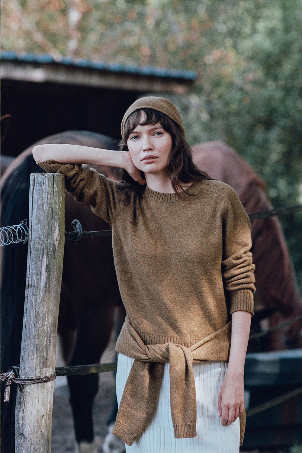 Ocher green cashmere sweater for women | Chloé | Linnea Lund