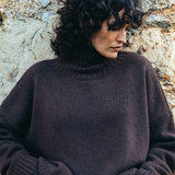 Brown chocolate cashmere sweater women - front view | Christina | Linnea Lund