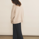 Beige cashmere sweater women - back view | Christina | Linnea Lund