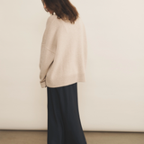 Beige cashmere sweater women - back view | Christina | Linnea Lund