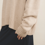 Beige cashmere sweater women - focus | Christina | Linnea Lund