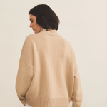 light camel color cashmere sweater women - back view | Christina | Linnea Lund