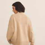 light camel color cashmere sweater women - back view | Christina | Linnea Lund