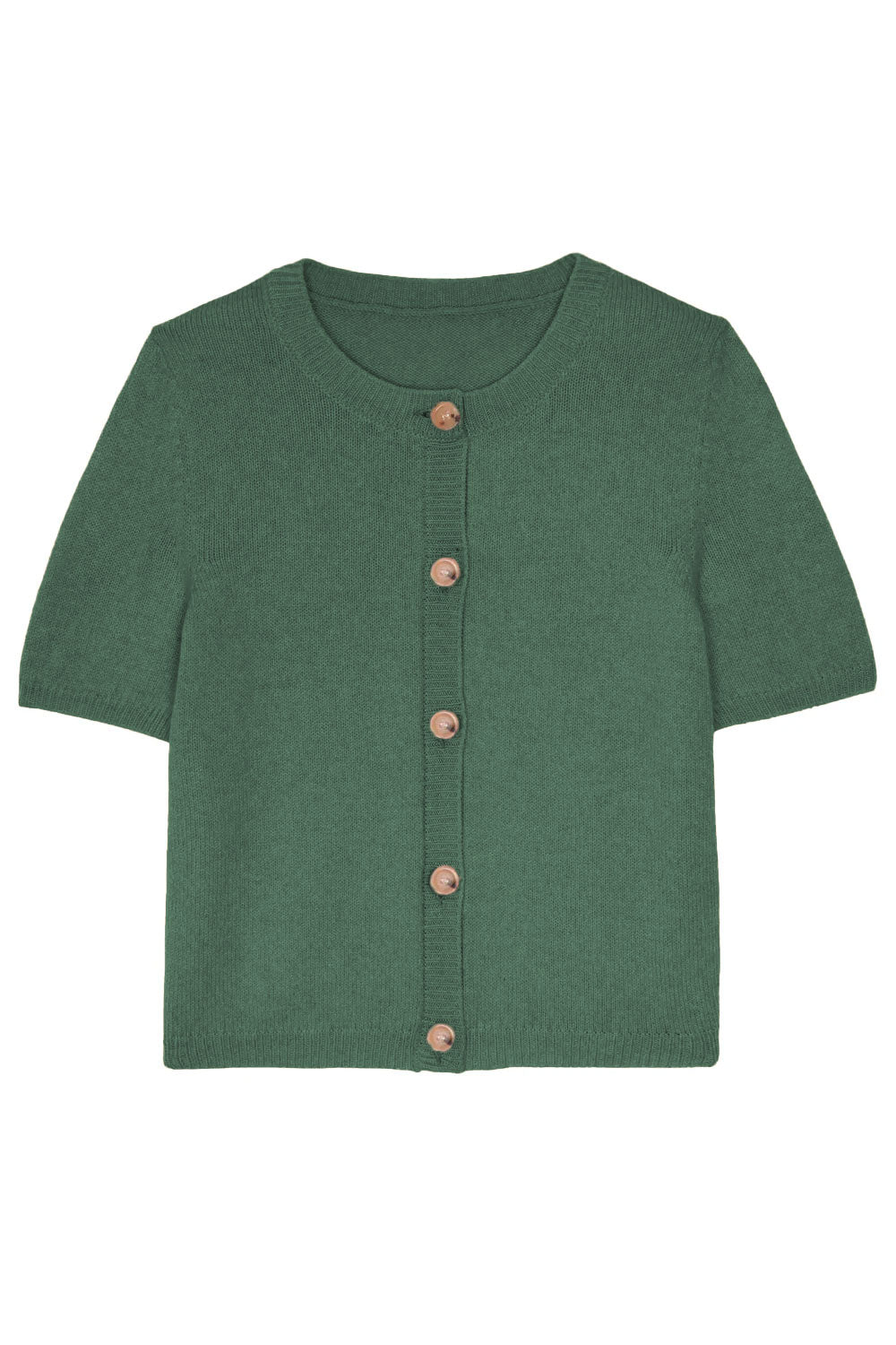 Green cashmere cardigan - packshot | Clara | Linnea Lund