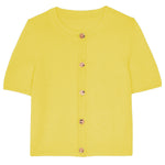 flash yellow cashmere cardigan women | Clara | Linnea Lund
