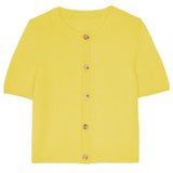 flash yellow cashmere cardigan women | Clara | Linnea Lund