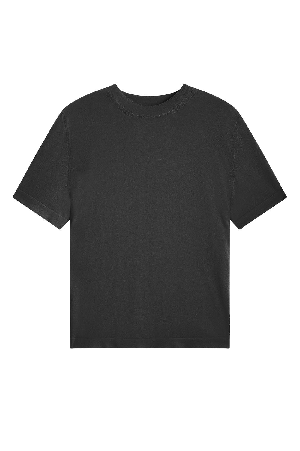 Cashmere and silk tee-shirt dark grey | Elio | Linnea Lund