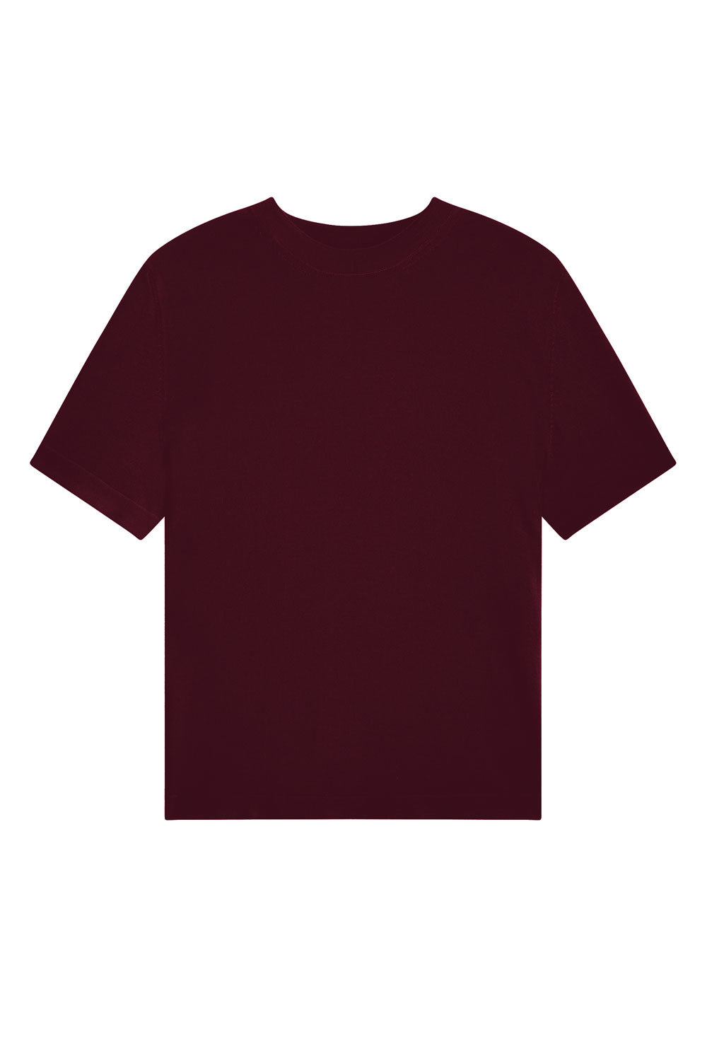 Cashmere and silk tee-shirt burgundy | Elio | Linnea Lund