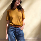 Cashmere and silk tee-shirt bronze | Elio | Linnea Lund