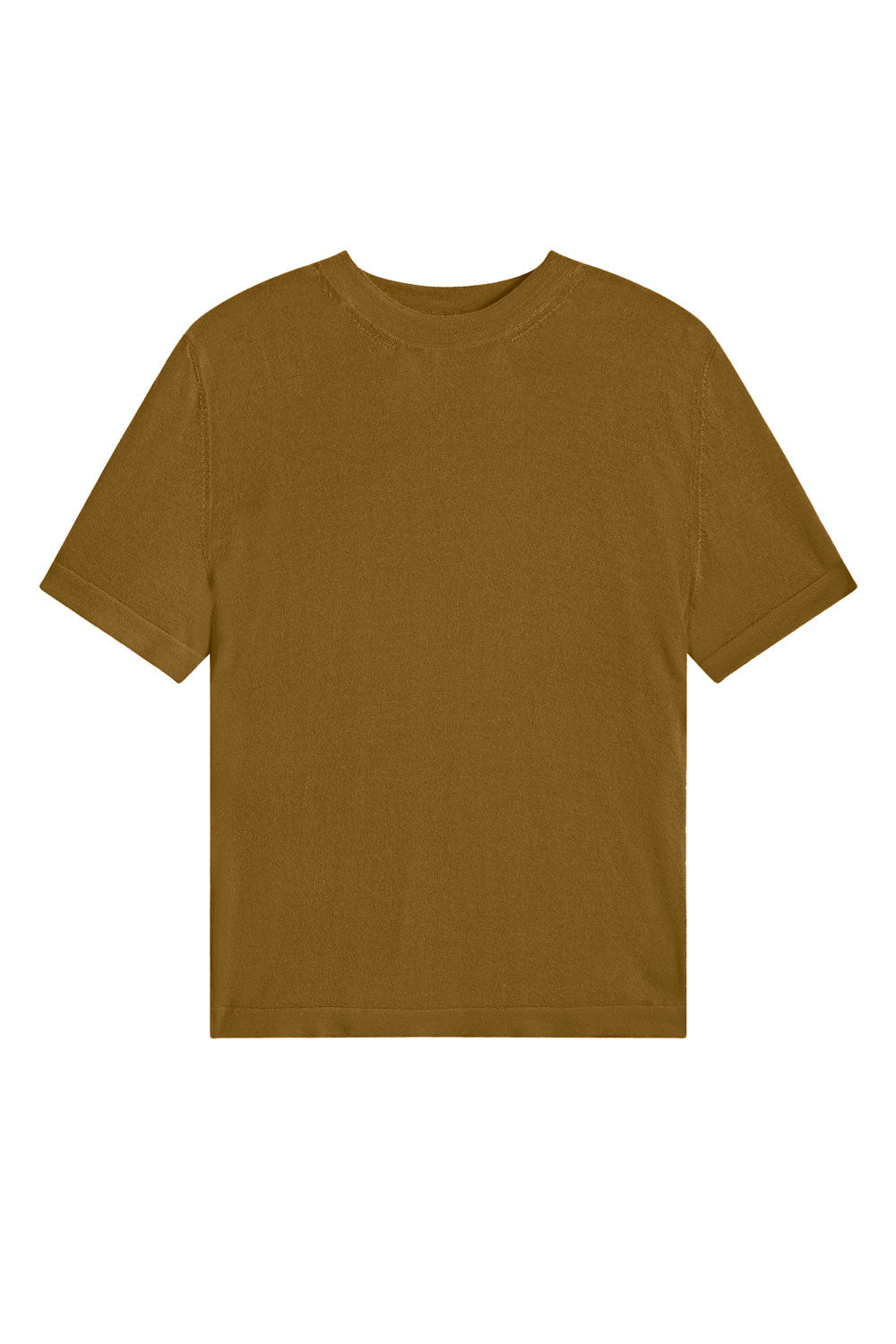 Cashmere and silk tee-shirt bronze | Elio | Linnea Lund