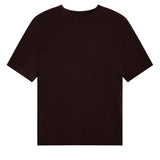 Cashmere and silk tee-shirt dark brown | Elio | Linnea Lund