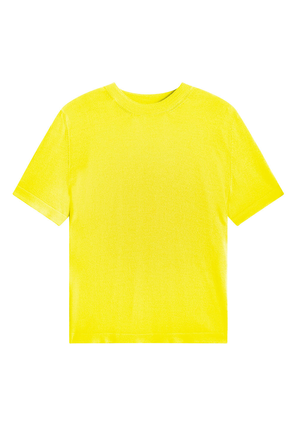 Cashmere and silk tee-shirt yellow | Elio | Linnea Lund