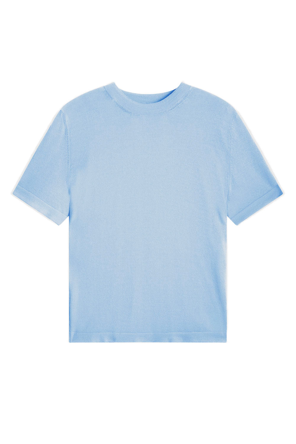 Cashmere and silk tee-shirt sky blue | Elio | Linnea Lund