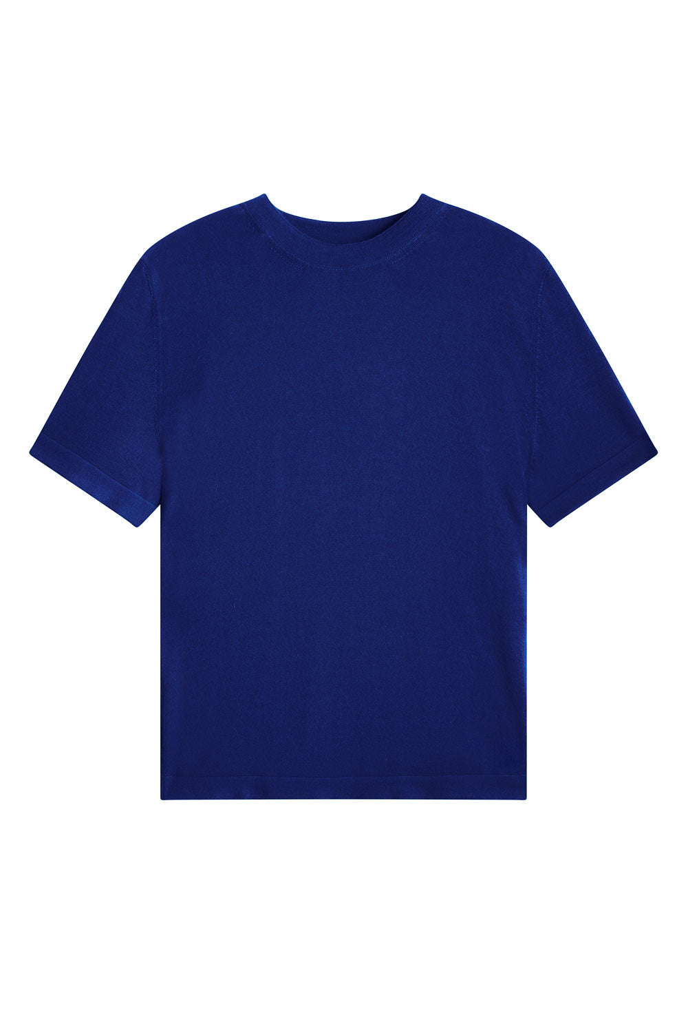 Cashmere and silk tee-shirt royal blue | Elio | Linnea Lund